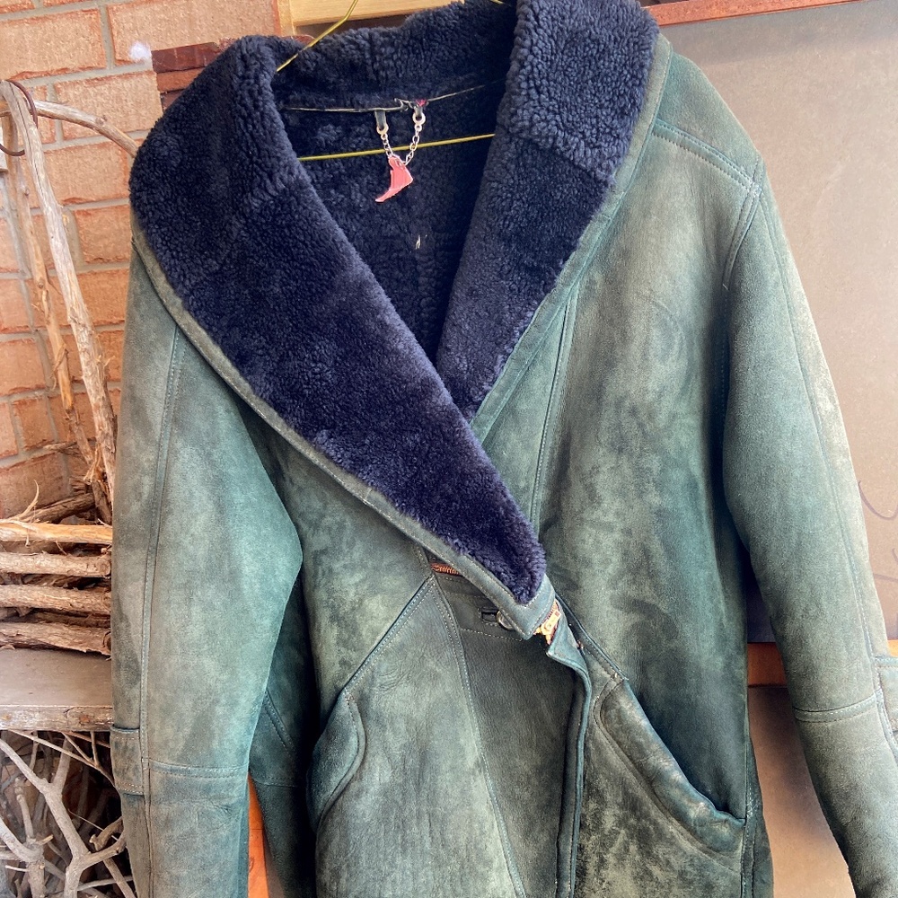 Women's Suede Shearling Winter Coat